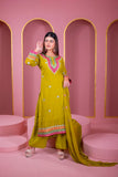 Ready-made Georgette Dollar and Embroidered Three-piece