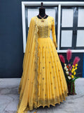 Ready-made Georgette Embroidered Party Dress