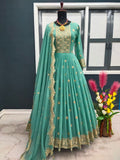 Ready-made Georgette Embroidered Party Dress