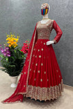 Ready-made Georgette Embroidered Party Dress