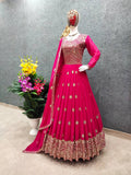 Ready-made Georgette Embroidered Party Dress
