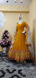 Ready-made georgette embroidered party dress