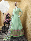 Ready-made georgette embroidered party dress