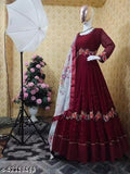Ready-made Georgette Embroidered Party Dress