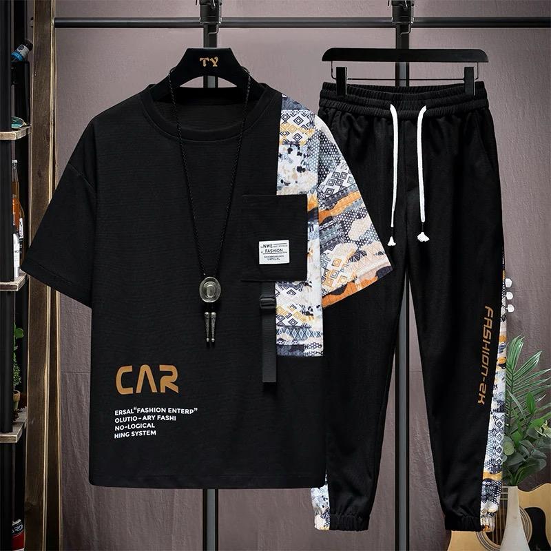 Drop Shoulder Mash T-Shirt and Trouser&nbsp;Combo