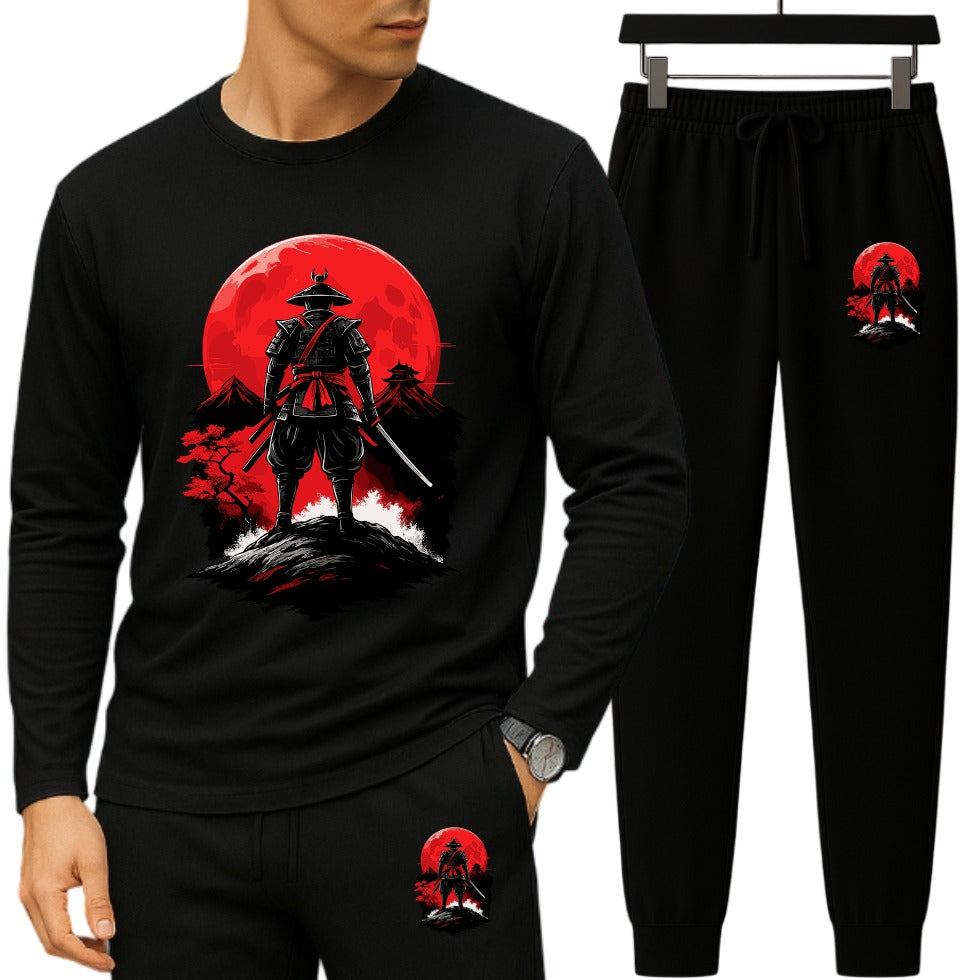 Long Sleeve Drop Shoulder T-shirt and Trouser Set