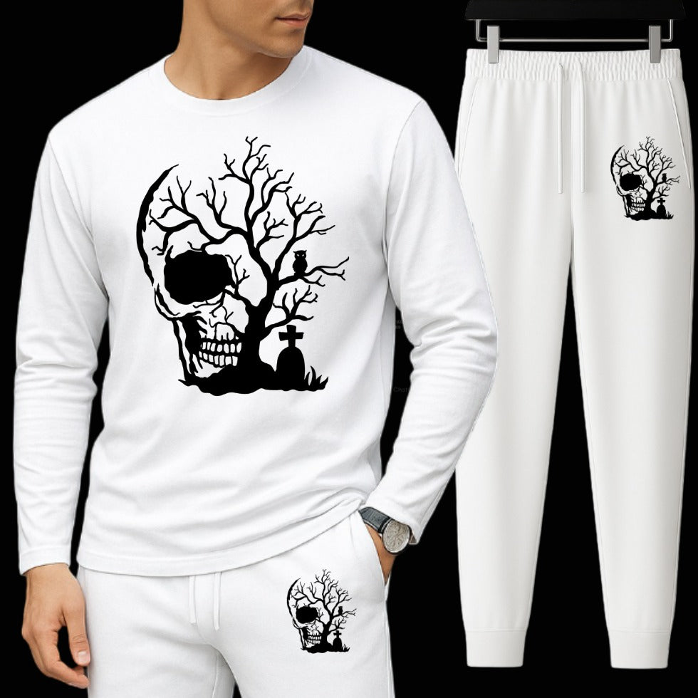 Long Sleeve Drop Shoulder T-shirt and Trouser Set