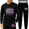 Long Sleeve Drop Shoulder T-shirt and Trouser Set