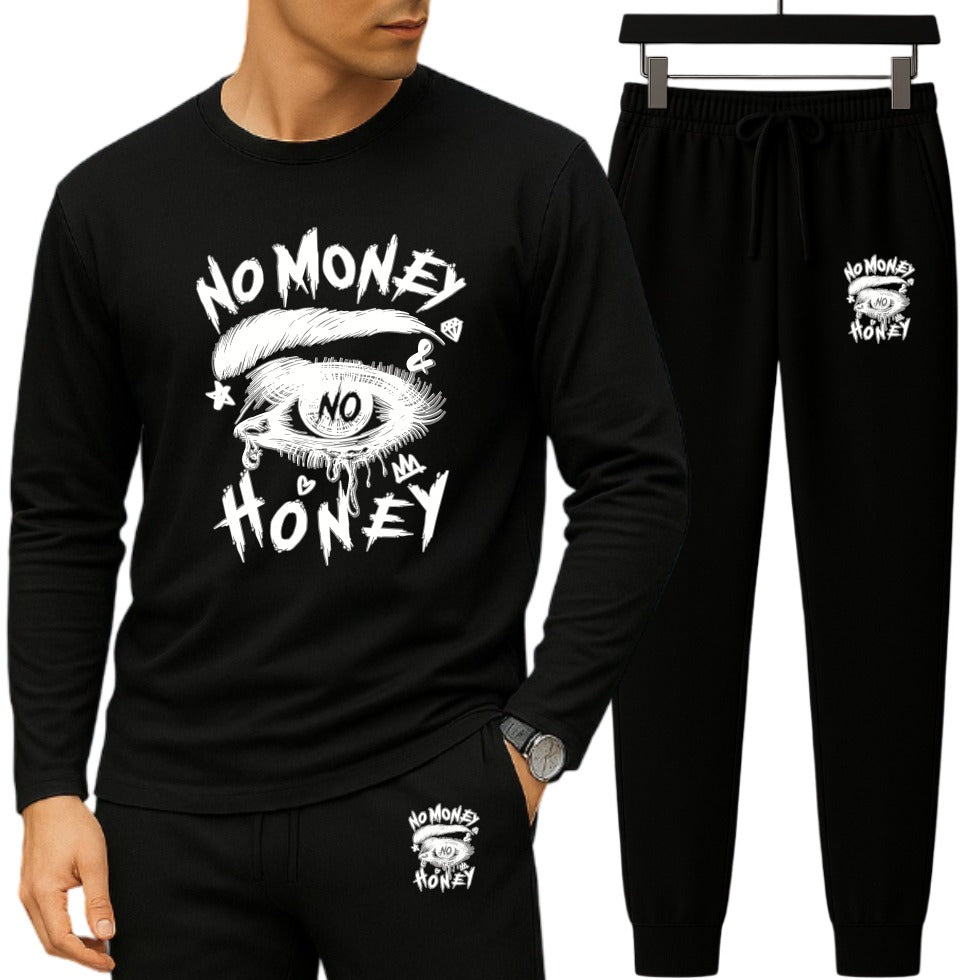 Long Sleeve Drop Shoulder T-shirt and Trouser Set