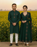 ঈদ স্পেশাল কাপল পাঞ্জাবি থ্রি পিস কম্বো