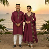 ঈদ স্পেশাল কাপল পাঞ্জাবি থ্রি পিস কম্বো