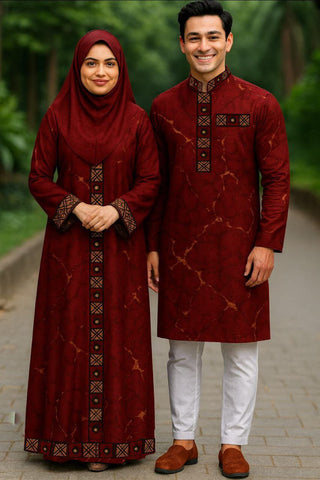 ঈদ স্পেশাল কাপল পাঞ্জাবি বোরকা কম্বো