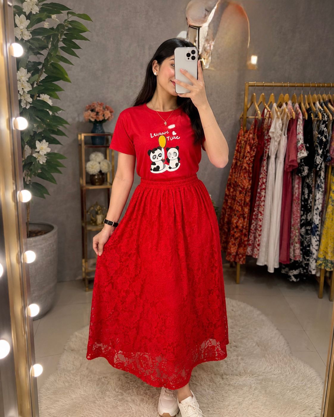 T-shirt and Skirt Set