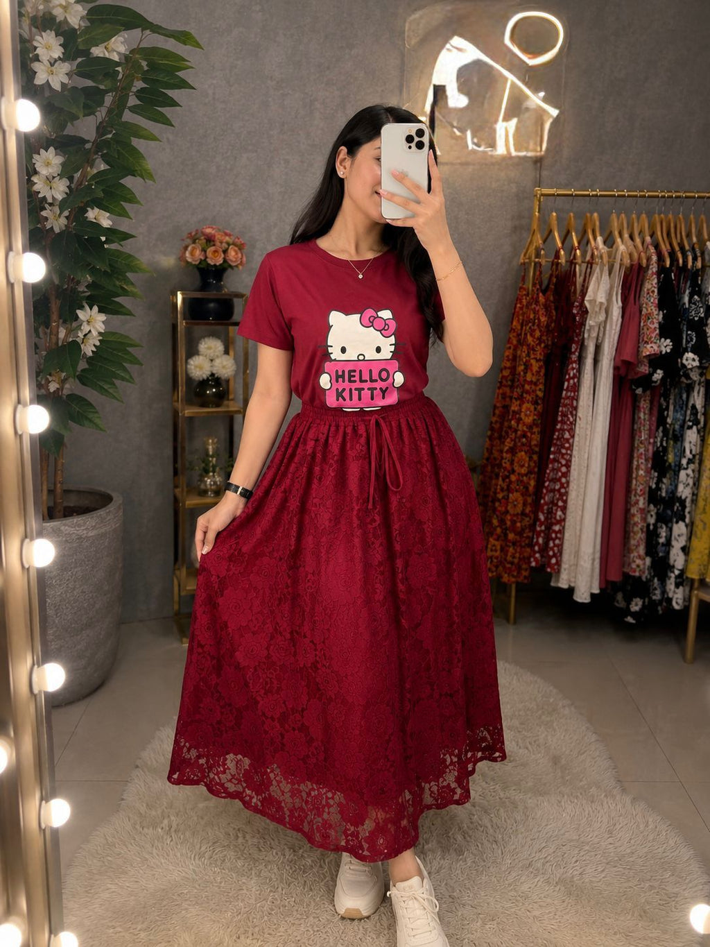 T-shirt and Skirt Set