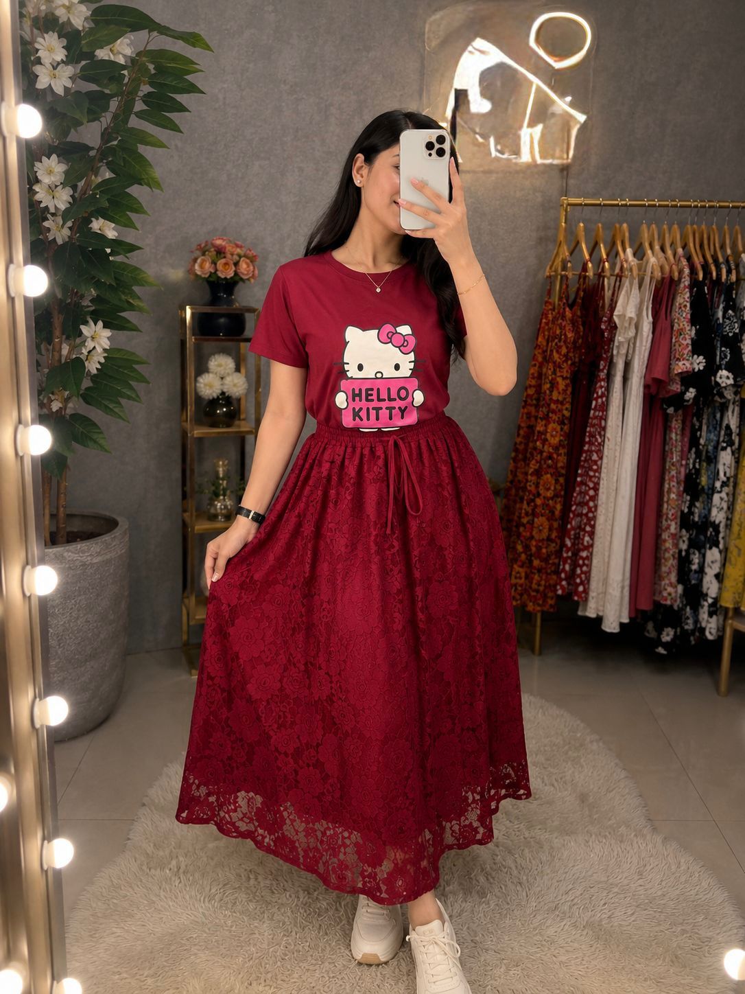 T-shirt and Skirt Set