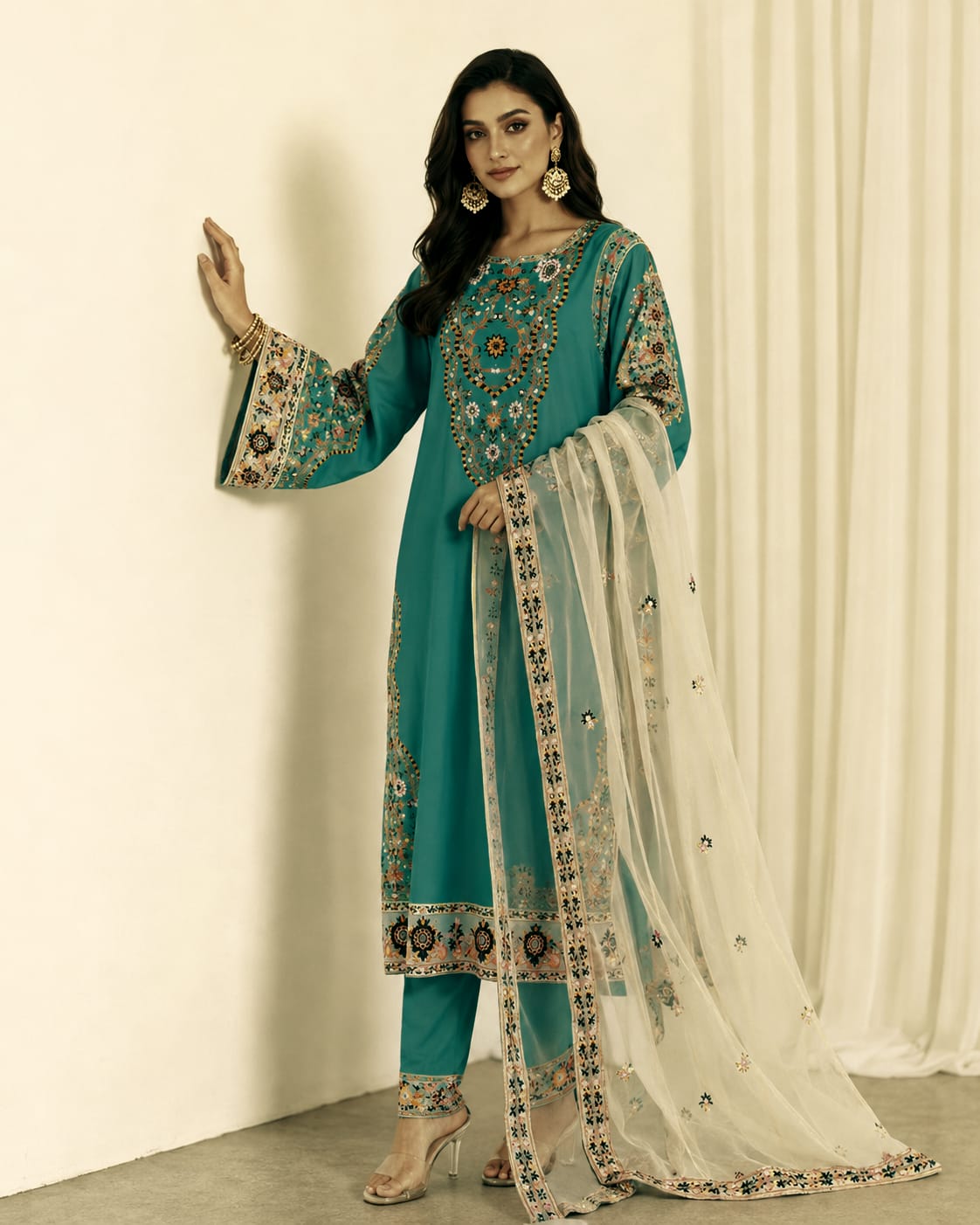 এমব্রয়ডারি থ্রি পিস