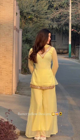 জর্জেট সিকোয়েন্স থ্রি পিস