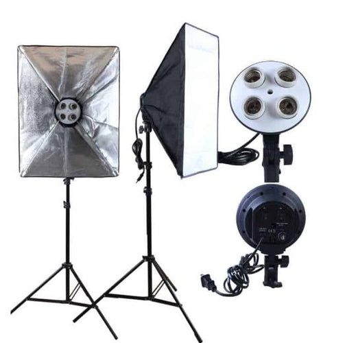 4 in 1 Bulb Soft box Setup (Pair)